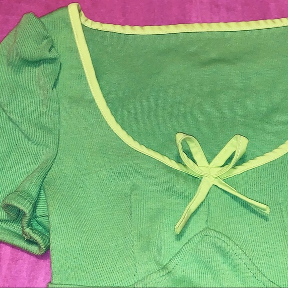 NEÓN GREEN BOW CROP - Picture 5 of 5